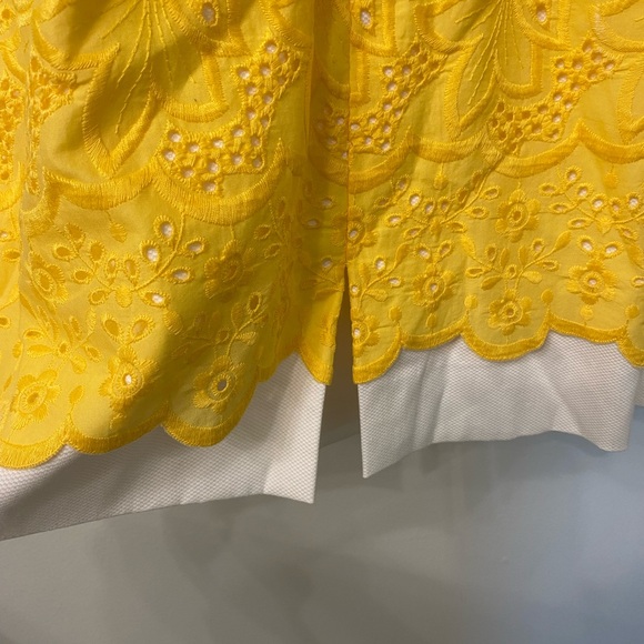 ANTONIO MELANI Yellow Sheath Lace Mini Dress - Picture 5 of 11